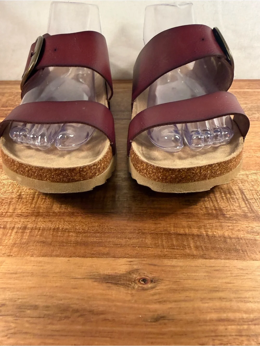 Bjorndal Courtney Cork Footbed Slip-on 2 Strap Sandal Brown Size 10